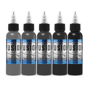 Complete set of 5 Fusion Ink Bolo's Smooth Gray Signature Palette 30ml (1oz)