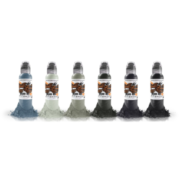 Complete Set of 6 World Famous Ink Poch's Muted Storms Set 30ml (1oz)
