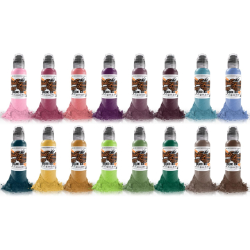 Complete Set of 16 World Famous Ink A.D. Pancho Colour Set 30ml (1oz)