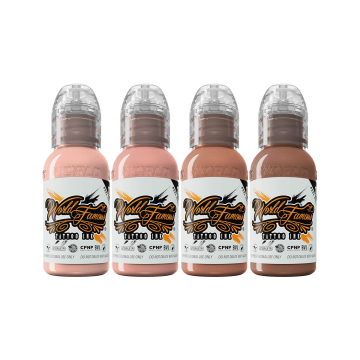 Complete Set of 4 World Famous Ink Maks Kornev's Pink Skintone Set 30ml 1(oz)