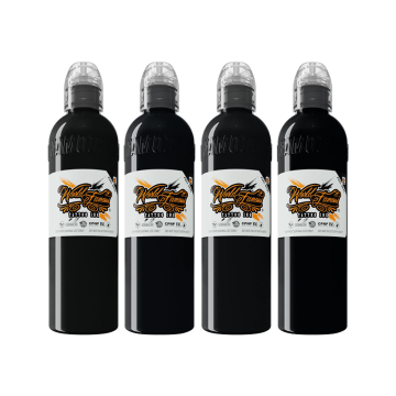 Complete Set of 4 World Famous Ink Master Mike Black Demon Set 120 ml (4 oz)